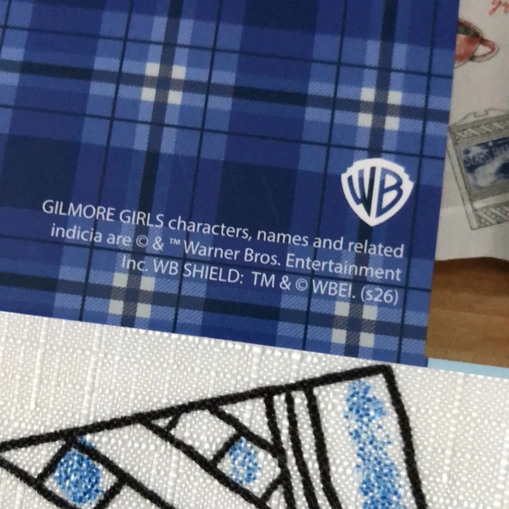 Gilmore Girls Stars Hollow Shower Curtain Set - White & Blue